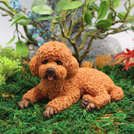 Cute realistic Teddy dog car figurine, home desktop VIP gift decoration, car interior decoration.