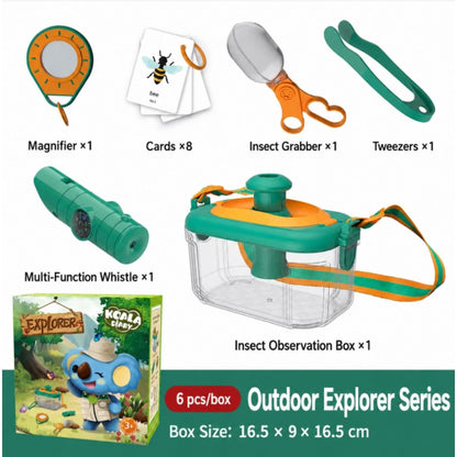 Children's outdoor adventure insect observation box parent-child interactive camping set play house toys holiday gifts wholesale
