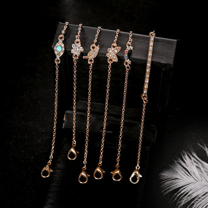 Europe and the United States minimalist simple female personality butterfly diamonds leaves eyes pine bracelets jewelry six-piece suit bracelet