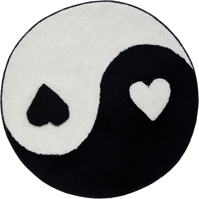 Interesting round cashmere carpet living room sofa coffee table floor mat study bedroom bedside dirt-resistant non-slip mat wholesale