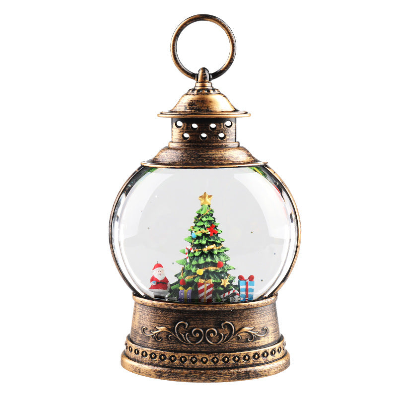 Christmas decorations, lanterns, music boxes, rotating crystal balls, old man Christmas tree lights, ornaments, Christmas gifts.