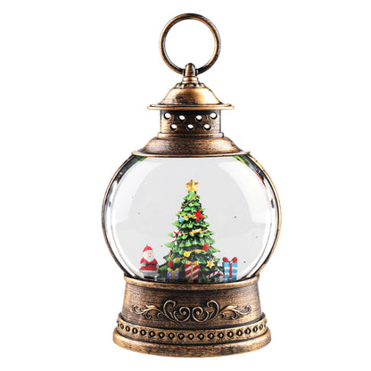 Christmas decorations, lanterns, music boxes, rotating crystal balls, old man Christmas tree lights, ornaments, Christmas gifts.