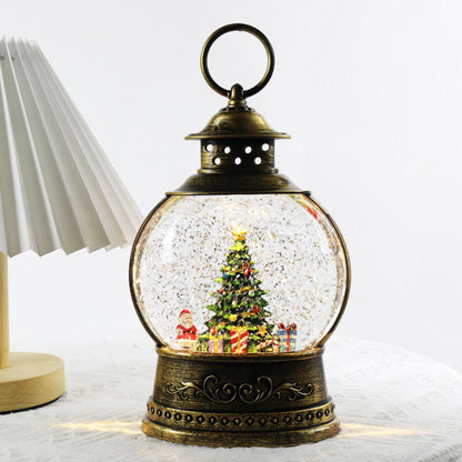 Christmas decorations, lanterns, music boxes, rotating crystal balls, old man Christmas tree lights, ornaments, Christmas gifts.