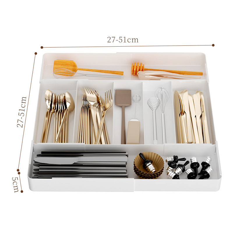 Kitchen storage cabinet, household cabinet with built-in compartments for cutlery, cutlery, and kitchen drawers.