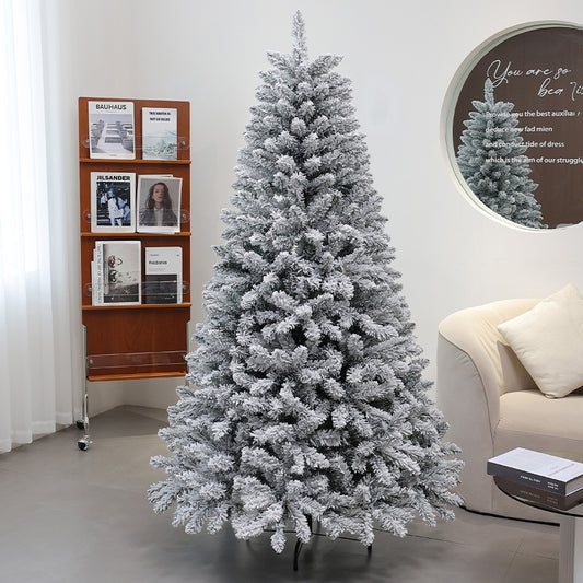 Cross-border Christmas Snow Flocked Encrypted Glowing Christmas Tree Ornaments Christmas Decorations Christmas Tree Source Factory