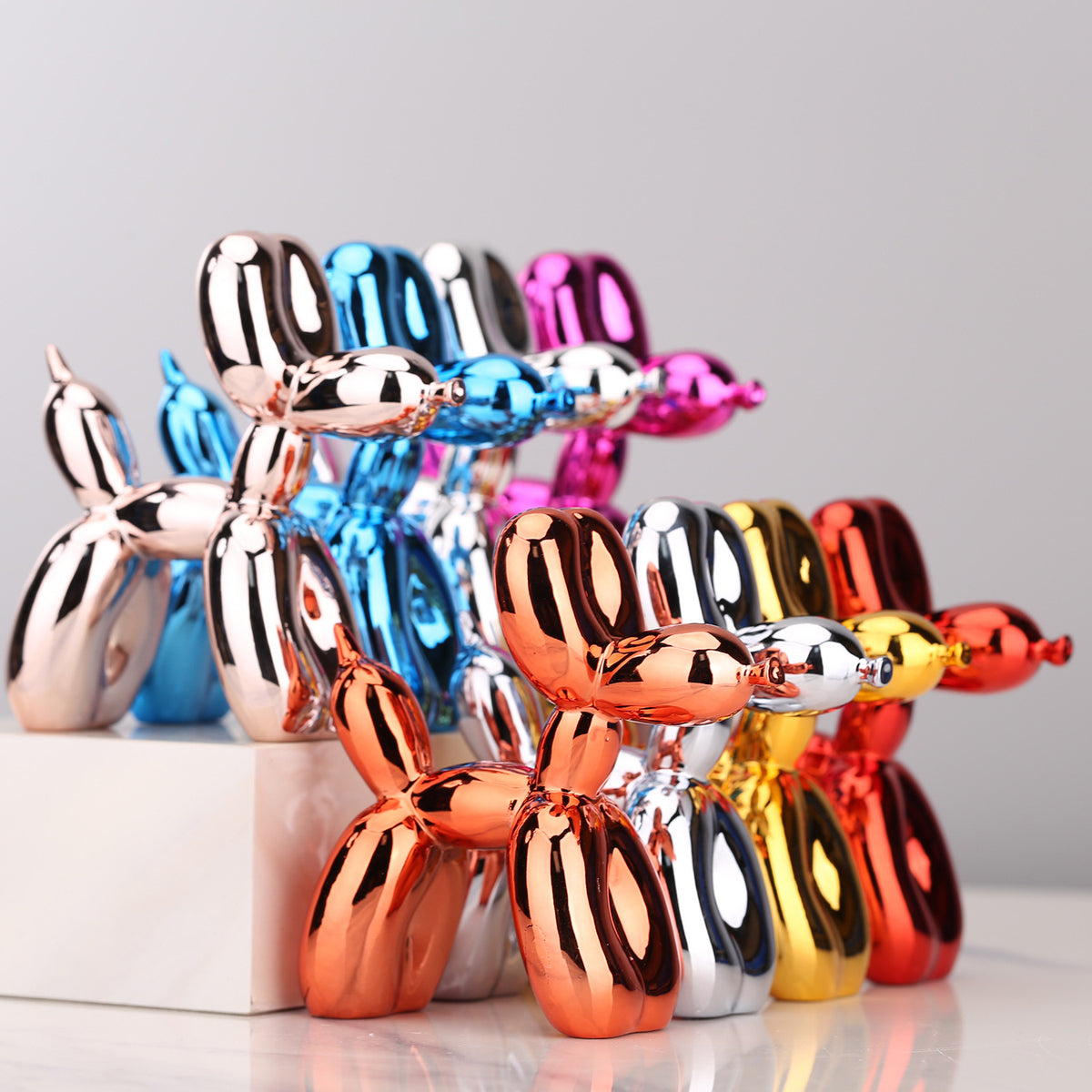 Electroplating balloon dog resin ornaments home decoration crafts creative simple collection gifts gifts