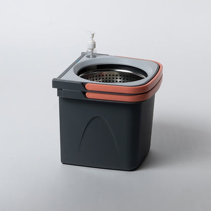 Good god mop split bucket net sewage separation bucket household hand-free washing rotating mop steel basket / plastic basket