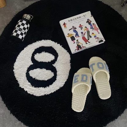 Interesting round cashmere carpet living room sofa coffee table floor mat study bedroom bedside dirt-resistant non-slip mat wholesale