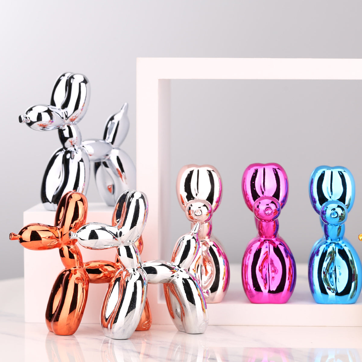 Electroplating balloon dog resin ornaments home decoration crafts creative simple collection gifts gifts