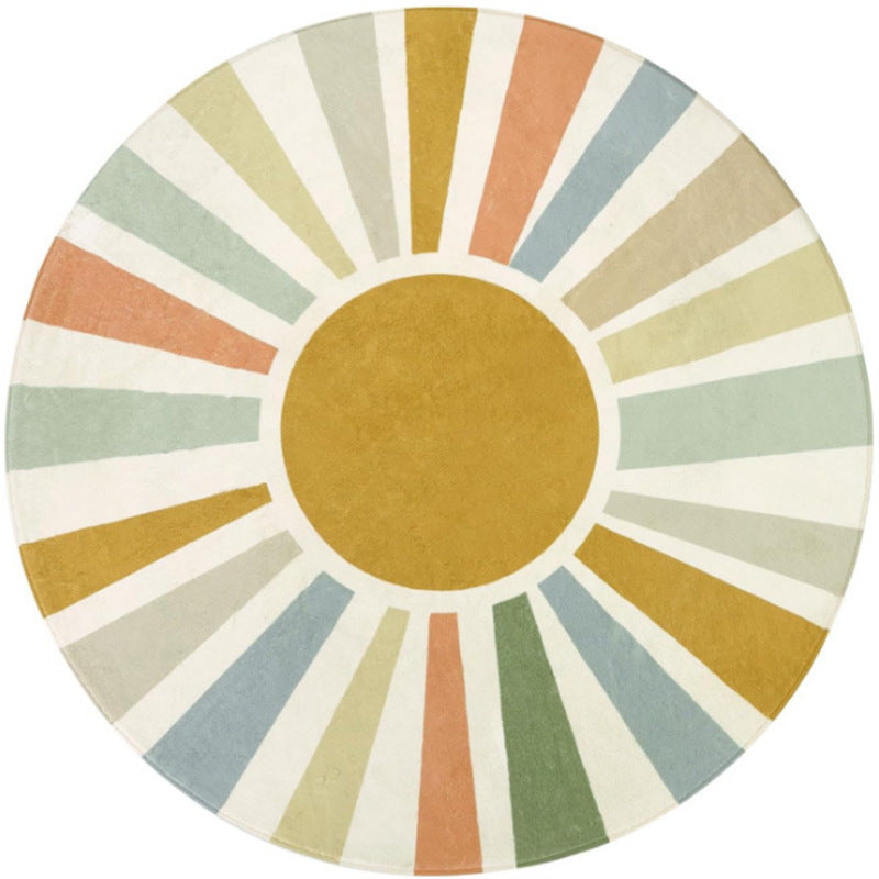 Interesting round cashmere carpet living room sofa coffee table floor mat study bedroom bedside dirt-resistant non-slip mat wholesale