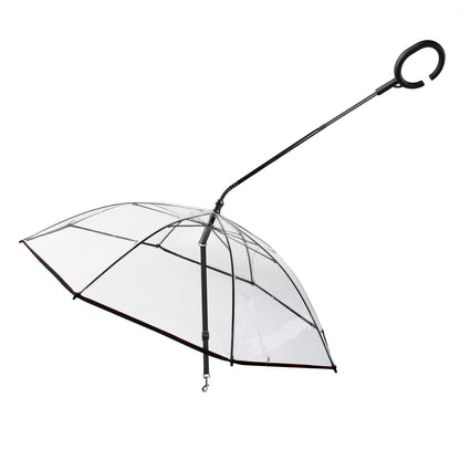 Transparent Pet Umbrella Dog C-shaped Umbrella Pet Products Factory Direct Sales Adjustable Rainy Day Dog Walking Leash
