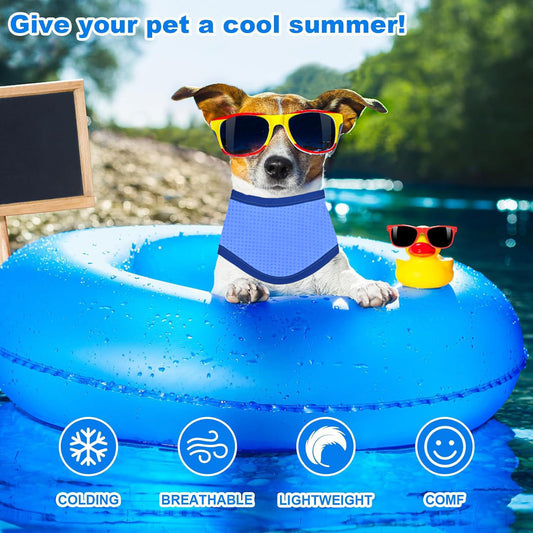 Popular summer pet bibs, cooling scarves, triangular bandages, breathable and cool towels for dogs, PVA cooling