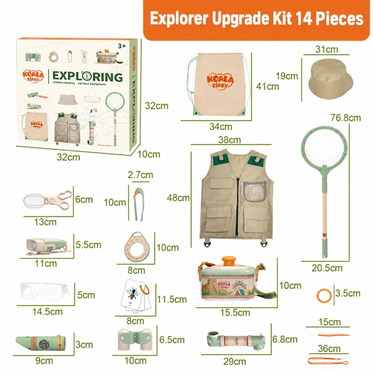 Children's outdoor adventure insect observation box parent-child interactive camping set play house toys holiday gifts wholesale